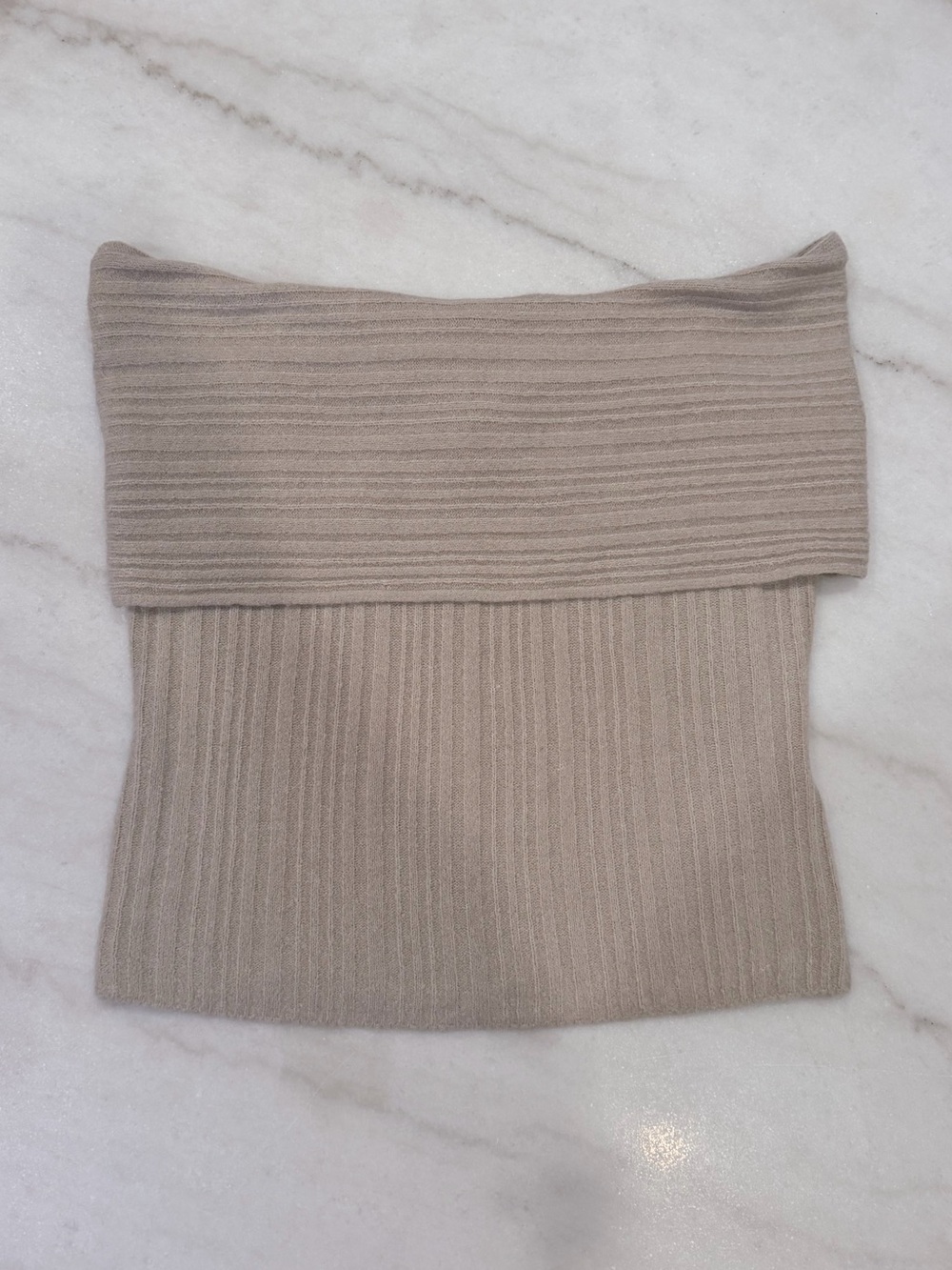A&F Ribbed Foldover Off-the-Shoulder Sweater Top (Small)